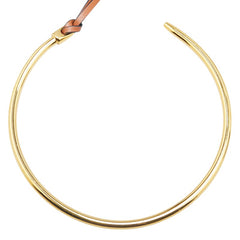 ロエベ チョーカー ゴールド メッキ レザー レディース LOEWE 【中古】
