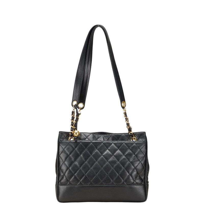 シャネル マトラッセ チェーン トートバッグ ワンショルダーバッグ ブラック ラムスキン レディース CHANEL 【中古】