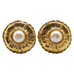 シャネル ヴィンテージ パール イヤリング ゴールド メッキ レディース CHANEL 【中古】