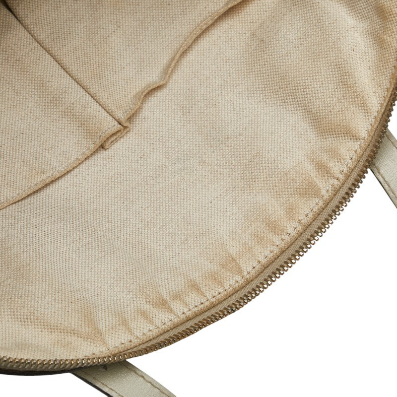 グッチ マイクログッチシマ ハンドバッグ ショルダーバッグ 2WAY 309614 アイボリー ホワイト レザー レディース GUCCI 【中古】