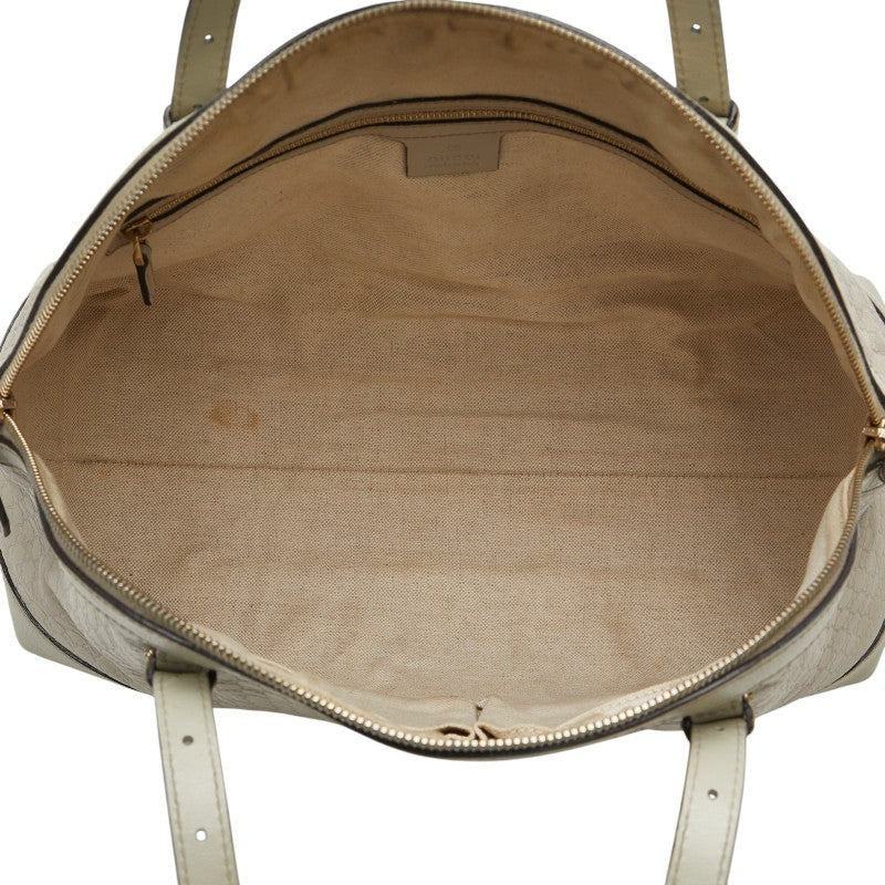 グッチ マイクログッチシマ ハンドバッグ ショルダーバッグ 2WAY 309614 アイボリー ホワイト レザー レディース GUCCI 【中古】