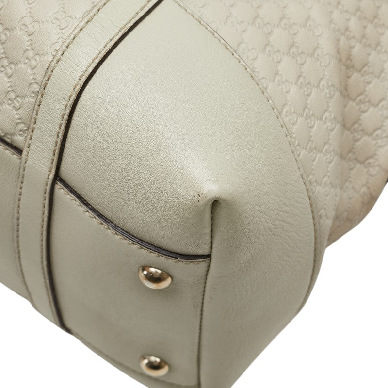 グッチ マイクログッチシマ ハンドバッグ ショルダーバッグ 2WAY 309614 アイボリー ホワイト レザー レディース GUCCI 【中古】