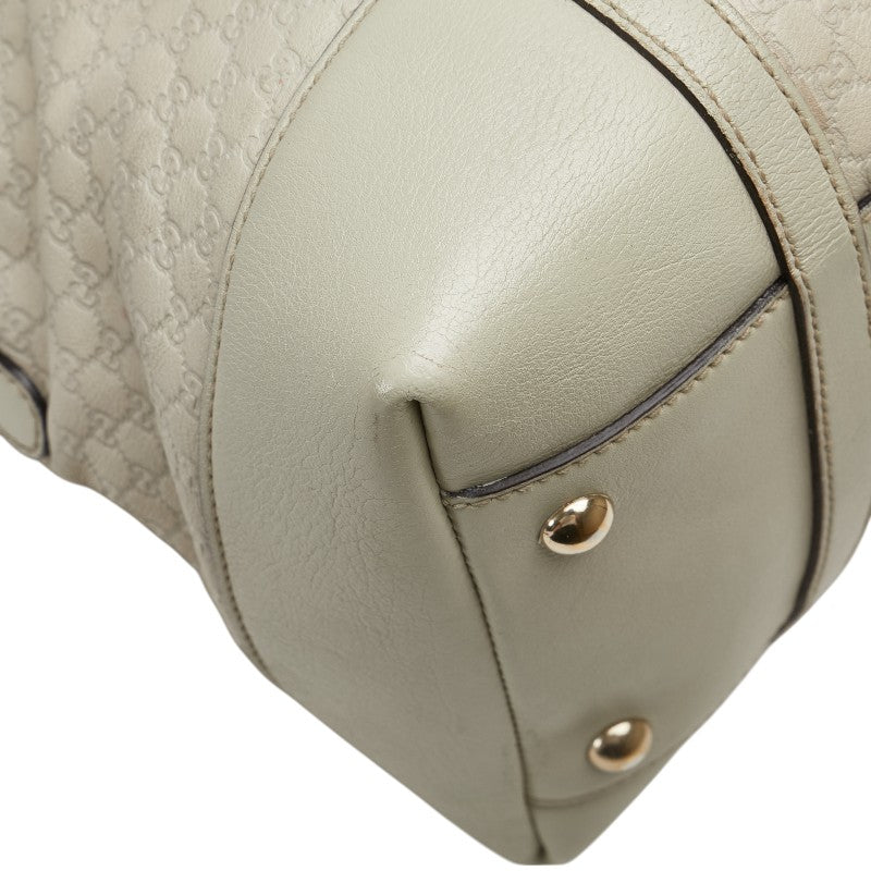 グッチ マイクログッチシマ ハンドバッグ ショルダーバッグ 2WAY 309614 アイボリー ホワイト レザー レディース GUCCI 【中古】
