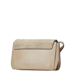 クロエ フェイ スモール ショルダーバッグ ベージュ スウェット レザー レディース Chloe 【中古】