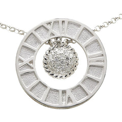 Pt900 プラチナ Pt850 プラチナ ダイヤ0.22ct ペンダントネックレス レディース 【中古】