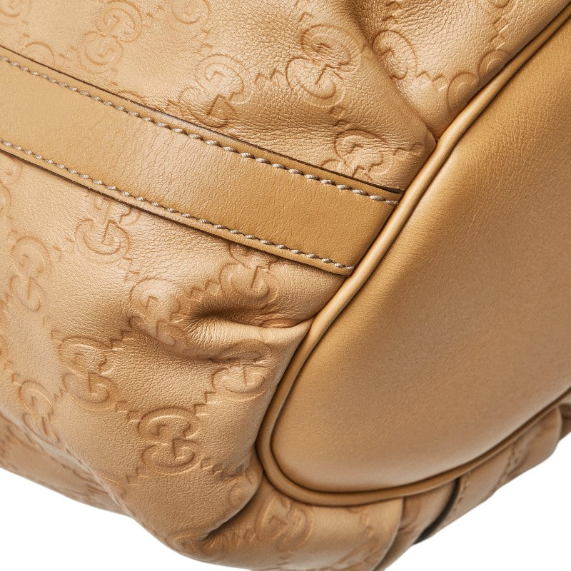 グッチ グッチシマ トートバッグ 211982 ベージュ レザー レディース GUCCI 【中古】