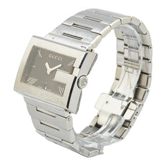 グッチ 腕時計 100M クオーツ ブラック文字盤 ステンレススチール メンズ GUCCI 【中古】