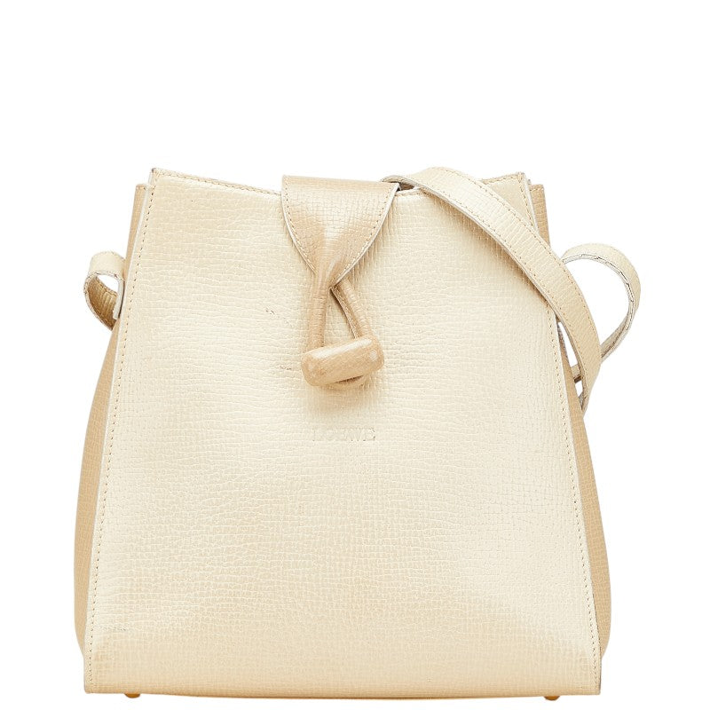 ロエベ ショルダーバッグ アイボリー レザー レディース LOEWE 【中古】