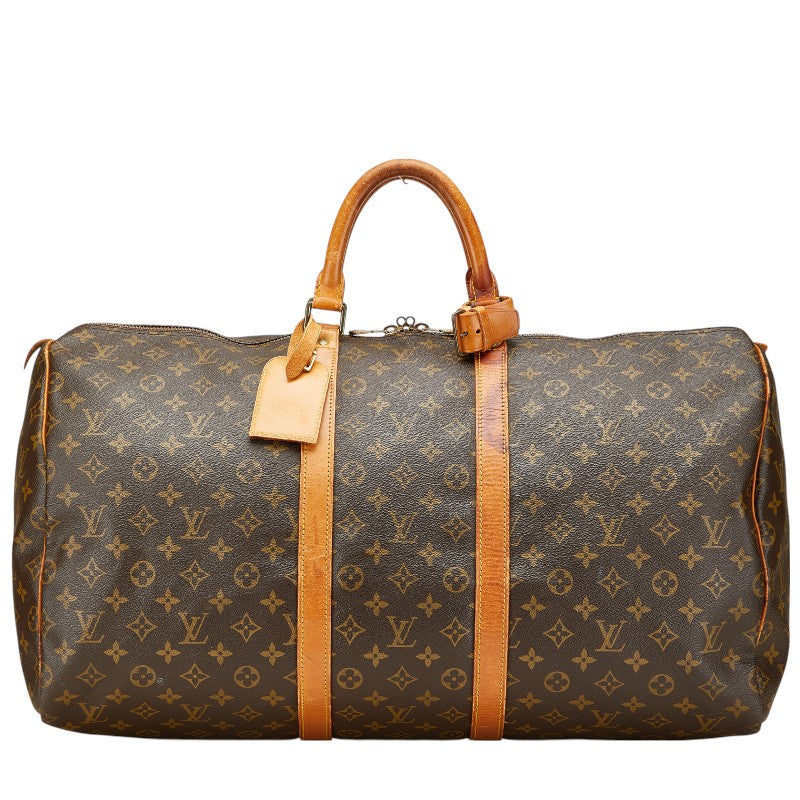 ルイ ヴィトン モノグラム キーポル55 ボストンバッグ トラベルバッグ M41424 ブラウン PVC レザー レディース LOUIS VUITTON 【中古】