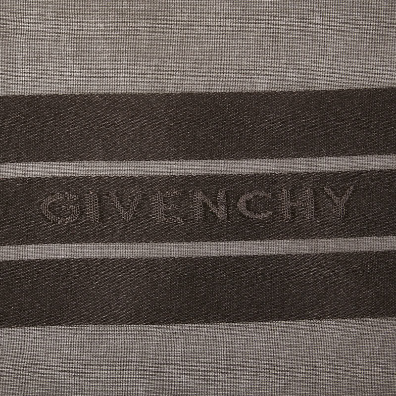ジバンシー ロゴ スカーフ ブラウン シルク レディース Givenchy 【中古】