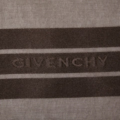 ジバンシー ロゴ スカーフ ブラウン シルク レディース Givenchy 【中古】