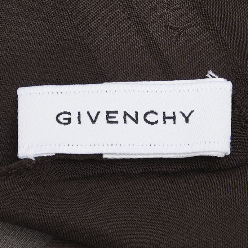 ジバンシー ロゴ スカーフ ブラウン シルク レディース Givenchy 【中古】