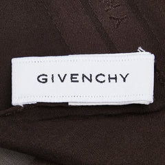 ジバンシー ロゴ スカーフ ブラウン シルク レディース Givenchy 【中古】