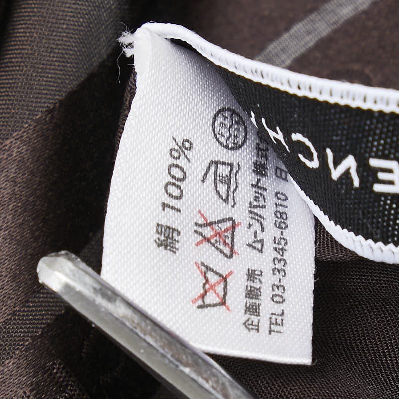 ジバンシー ロゴ スカーフ ブラウン シルク レディース Givenchy 【中古】