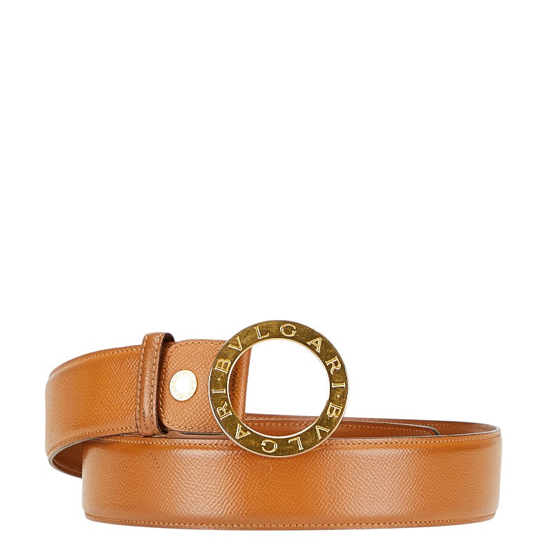 ブルガリ ブルガリブルガリ ロゴバックル ベルト サイズ:105/42 ブラウン レザー メンズ BVLGARI 【中古】