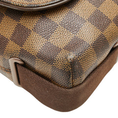 ルイ ヴィトン ダミエ ブルックリンGM 斜め掛け ショルダーバッグ N51212 ブラウン PVC レザー レディース LOUIS VUITTON 【中古】