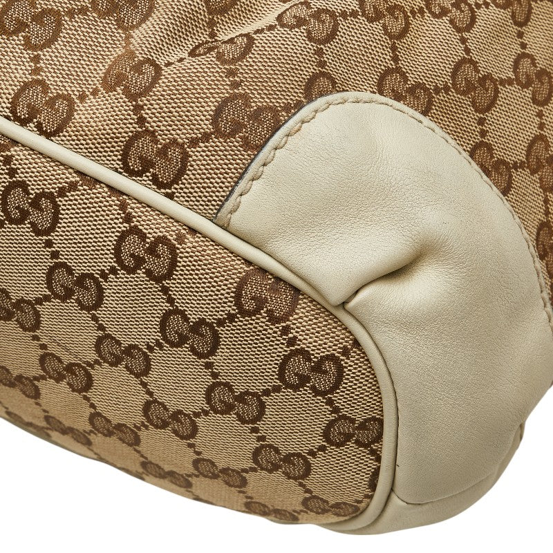 グッチ GGキャンバス スーキー ハンドバッグ ショルダーバッグ 2WAY 247902 ベージュ ホワイト キャンバス レザー レディース GUCCI 【中古】