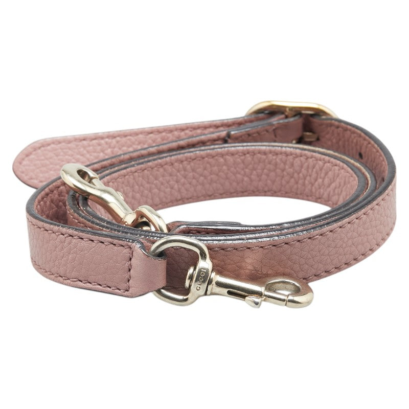 グッチ ショルダーストラップ ピンク レザー レディース GUCCI 【中古】