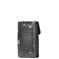 コーチ ×ディズニー 101匹のわんちゃん チェーン ショルダーバッグ スマホショルダー 91183 ブラック マルチカラー レザー レディース COACH 【中古】