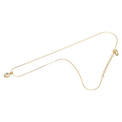 ディオール ラインストーン ハート モチーフ ネックレス ゴールド メッキ レディース Dior 【中古】