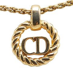 ディオール CDロゴ ネックレス ゴールド メッキ レディース Dior 【中古】