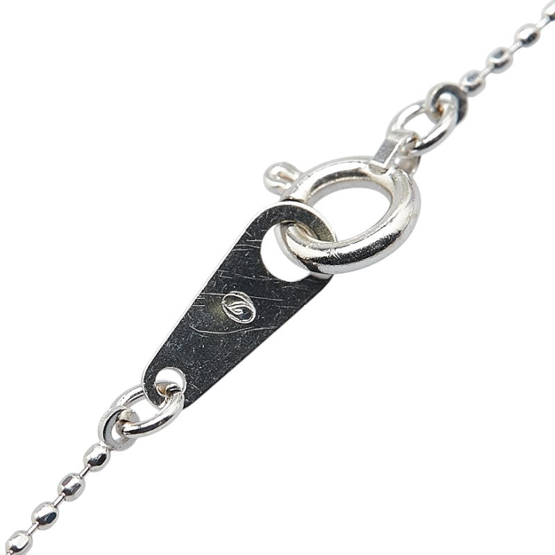 K18WG ホワイトゴールド ダイヤ0.16ct ペンダントネックレス レディース 【中古】