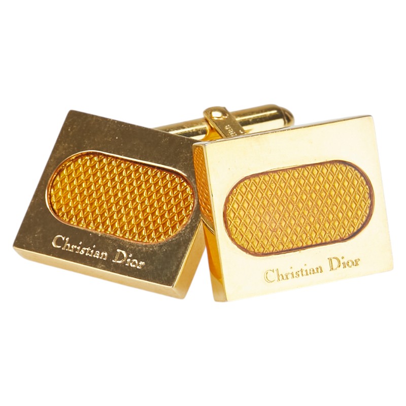 ディオール カフス カフリンクス ゴールド メッキ メンズ Dior 【中古】