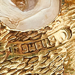 シャネル ココマーク 花 フラワー モチーフ イヤリング ゴールド メッキ フェイクパール レディース CHANEL 【中古】