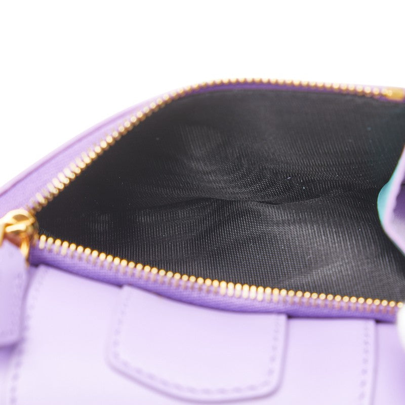 ブルガリ セルペンティ 二つ折り財布 パープル レザー レディース BVLGARI 【中古】
