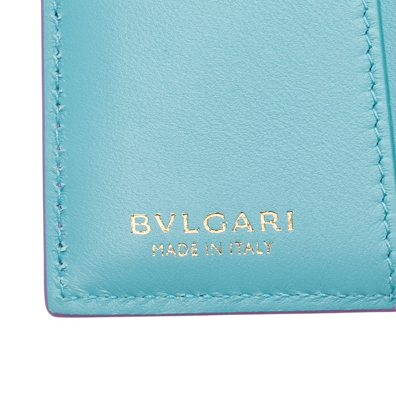 ブルガリ セルペンティ 二つ折り財布 パープル レザー レディース BVLGARI 【中古】