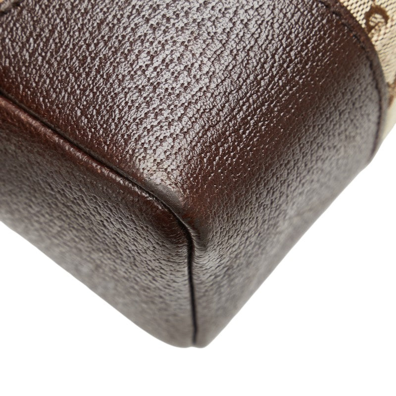 グッチ GGキャンバス 斜め掛け ショルダーバッグ 114273 ベージュ ブラウン キャンバス レザー レディース GUCCI 【中古】