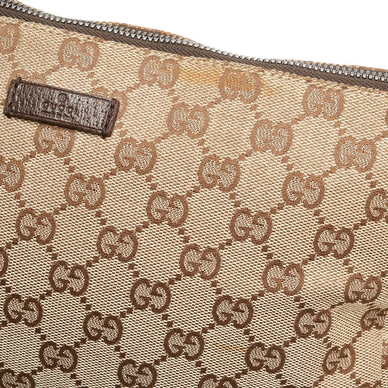 グッチ GGキャンバス 斜め掛け ショルダーバッグ 114273 ベージュ ブラウン キャンバス レザー レディース GUCCI 【中古】