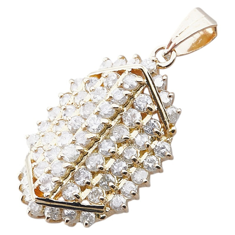 K18YG イエローゴールド ダイヤ1.04ct ペンダントトップ レディース 【中古】