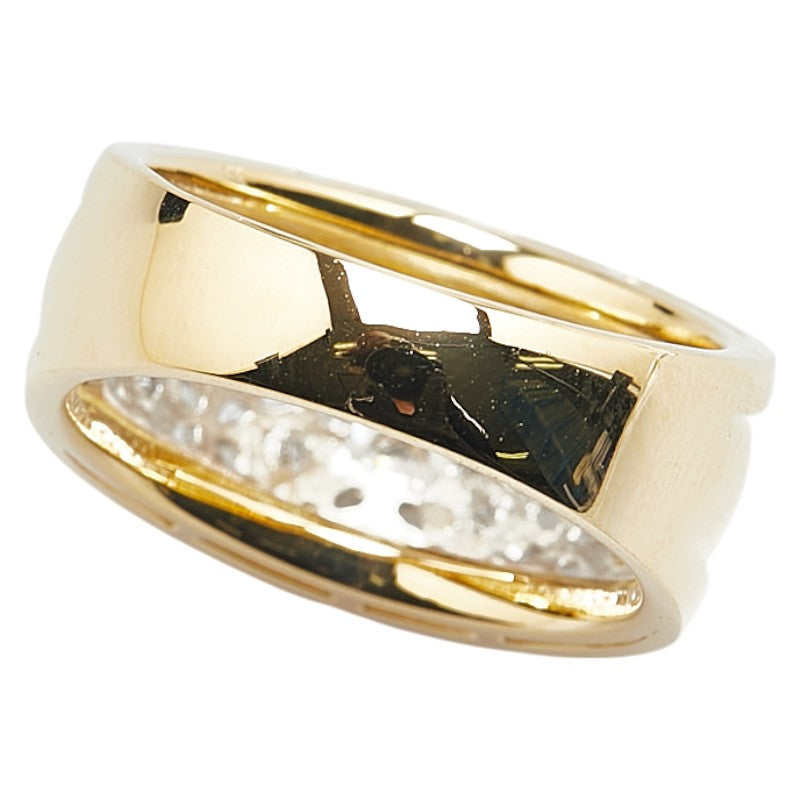 K18YG イエローゴールド Pt900 プラチナ コンビ ダイヤ0.30ct ダイヤ0.30ct リング 指輪 レディース 11.5号 【中古】