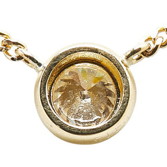 K18YG イエローゴールド ダイヤ0.41ct プチ ネックレス レディース 【中古】