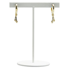 K18YG イエローゴールド ダイヤ0.24ct フープピアス レディース 【中古】