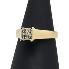 K18YG イエローゴールド ダイヤ0.50ct リング 指輪 レディース 15号 【中古】