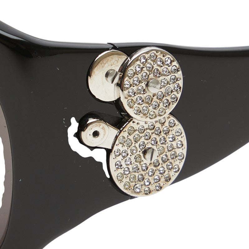 ブルガリ ラインストーン サングラス 8023-B ブラック プラスチック レディース BVLGARI 【中古】