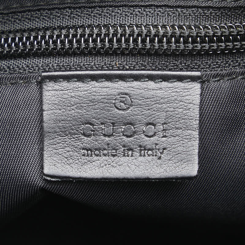 グッチ グッチシマ ショルダーバッグ クロスボディバッグ 162783 ブラック ナイロン レザー メンズ GUCCI 【中古】