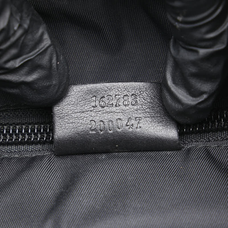 グッチ グッチシマ ショルダーバッグ クロスボディバッグ 162783 ブラック ナイロン レザー メンズ GUCCI 【中古】