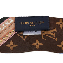 ルイ ヴィトン バンドーBB アルティメット スカーフ M76894 ブルー ブラウン マルチカラー シルク レディース LOUIS VUITTON 【中古】