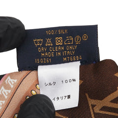 ルイ ヴィトン バンドーBB アルティメット スカーフ M76894 ブルー ブラウン マルチカラー シルク レディース LOUIS VUITTON 【中古】