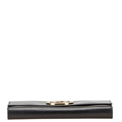グッチ インターロッキングG 長財布 131864 ブラック グリーン レザー レディース GUCCI 【中古】