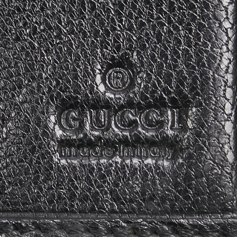 グッチ インターロッキングG 長財布 131864 ブラック グリーン レザー レディース GUCCI 【中古】