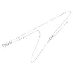 Pt900 プラチナ Pt850 プラチナ ダイヤ1.50ct プチ 3連 ペンダントネックレス レディース 【中古】