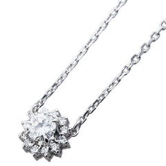 Pt900 プラチナ Pt850 プラチナ ダイヤ0.39ct ダイヤ0.18ct ペンダントネックレス レディース 【中古】