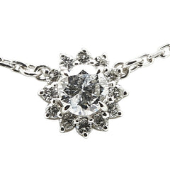 Pt900 プラチナ Pt850 プラチナ ダイヤ0.39ct ダイヤ0.18ct ペンダントネックレス レディース 【中古】
