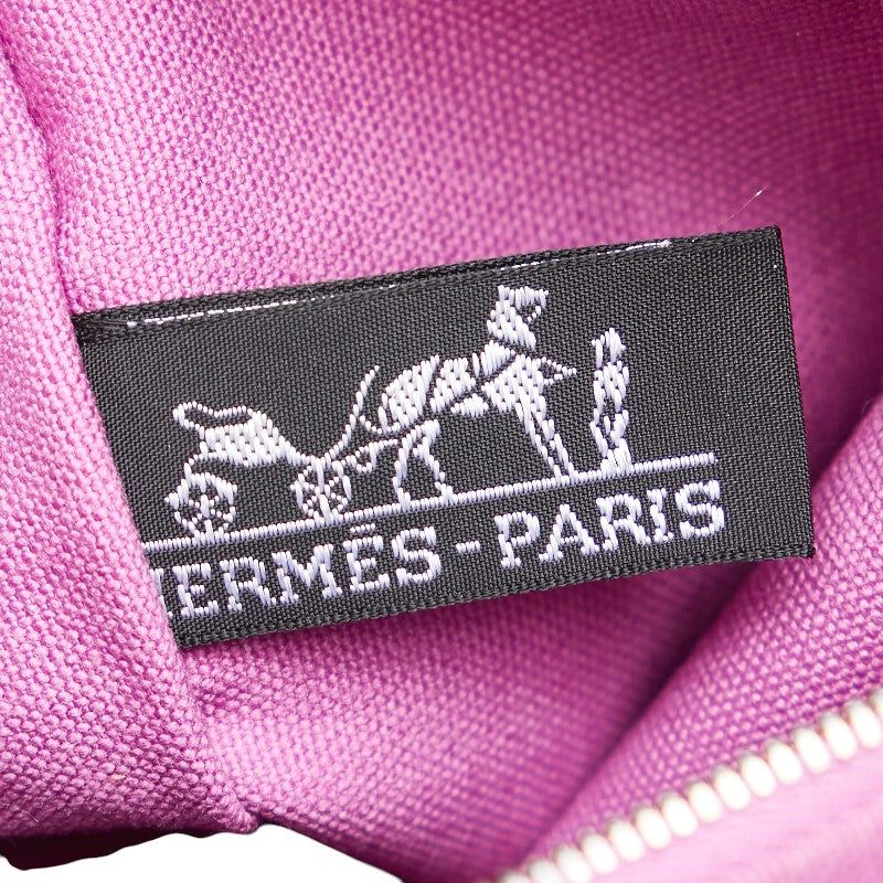 エルメス ボラボラ ポーチGM フラットポーチ ピンク キャンバス レディース HERMES 【中古】