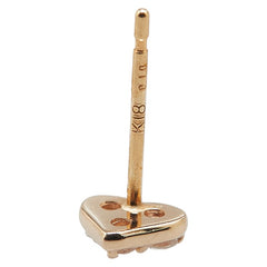 K18YG イエローゴールド ダイヤ0.20ct ハート モチーフ ピアス レディース 【中古】