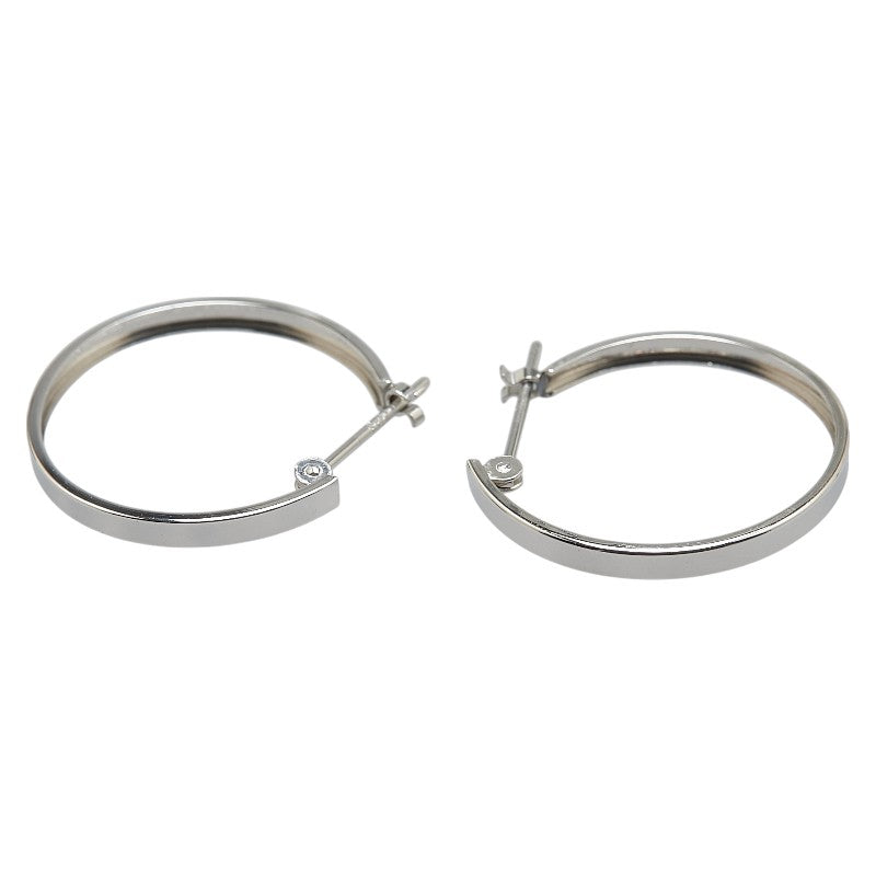 Pt900 プラチナ フープピアス レディース 【中古】